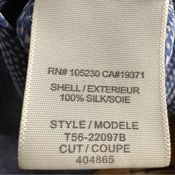 Joie 100% Silk Flowy Poet Popover Top Blue and White Size XS - Picture 4 of 6